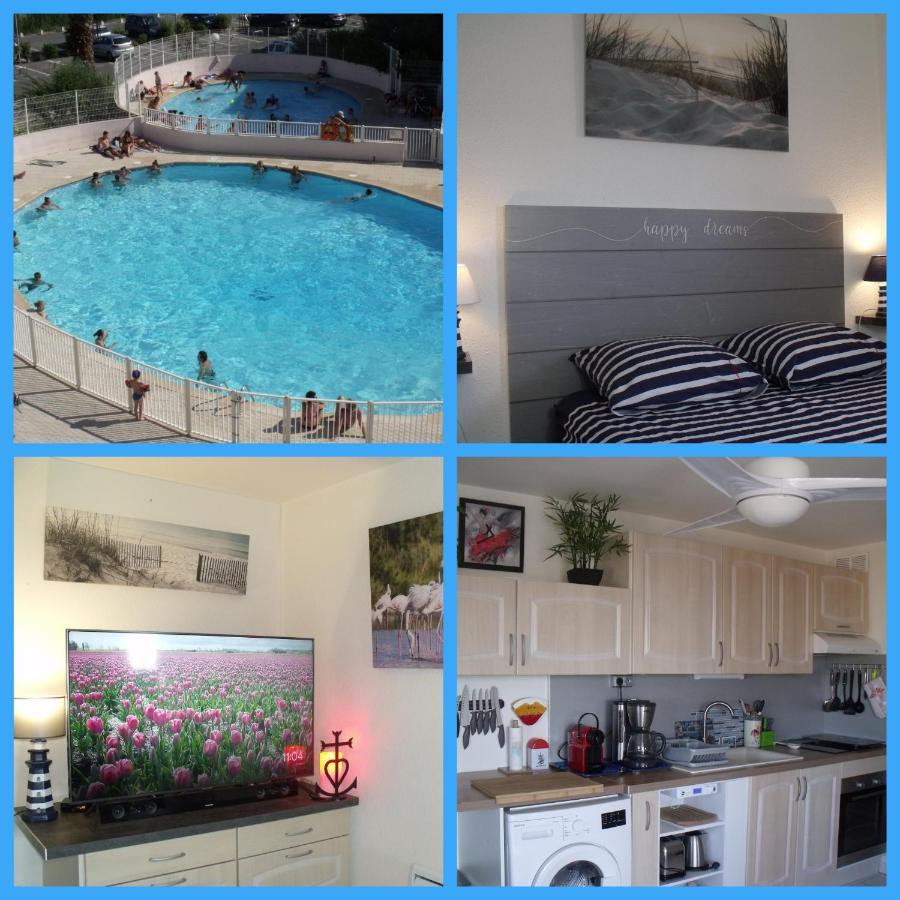 Appartement T2, 7 Jours Minimum, Climatise, 3 Etoiles, 40M2 ,Parking Prive, Mer 300M, Wifi, Piscines, Tres Propre, Ascenseurs, En Etage Le Grau-du-Roi Luaran gambar